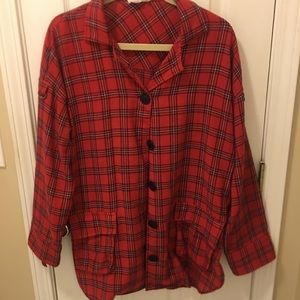Gently Used Oversized Plaid Top